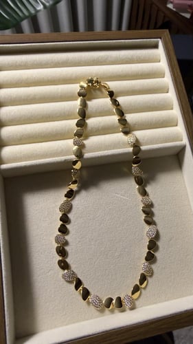 سلسال شوكر Galet- apm ( ذهبي -فضي )