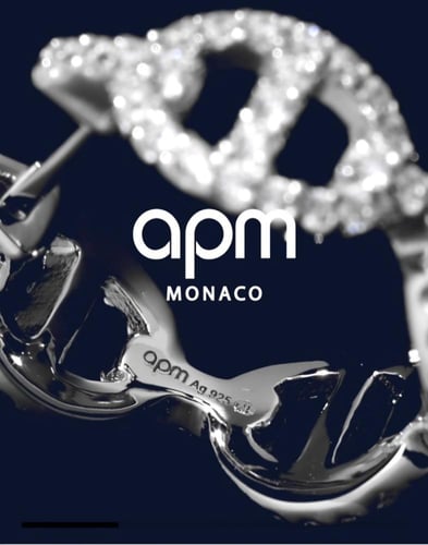 حلق مايلي مارين apm فضي