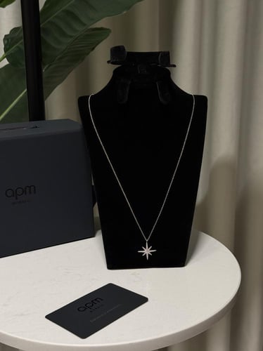 قلادة شوكر( فضة عيار 925 ) apm فضي