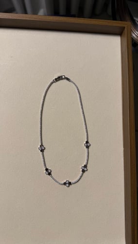 سلسال مع حلق شوميه - شكل خلية - ( لونين فضي - ذهبي...