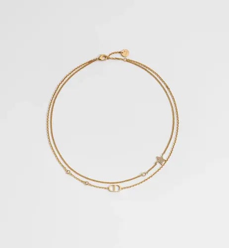 سلسال Dior طبقتين - لون ذهبي