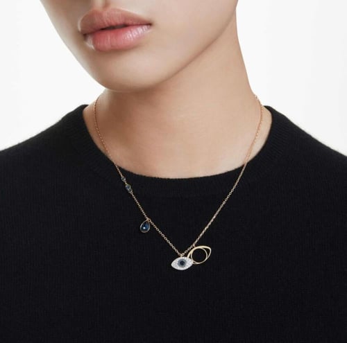 سلسال سوارفيسكي ذهبي بكرستالة