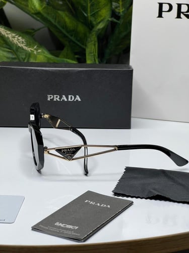 نظارة PRADA المشهورة معدن ذهبي
