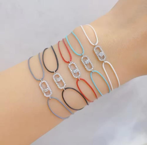 أسوارة MESSIKA خيط ملون فضي