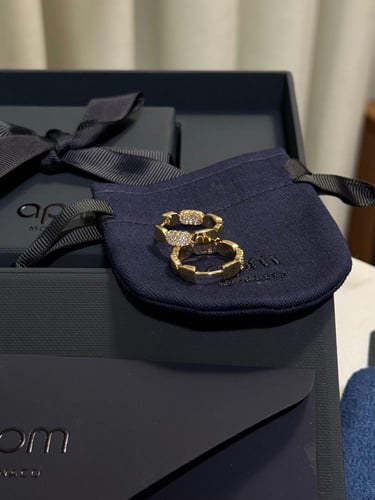 حلق داينتي من apm ( ذهبي - فضي )