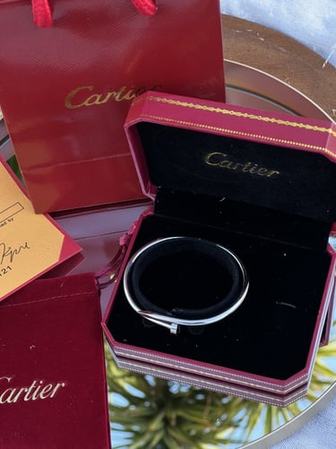 إسوارة carter المسمار الماسية - فضي