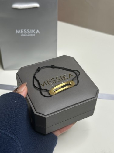 إسوارة MESSIKA ذهبي-خيط اسود