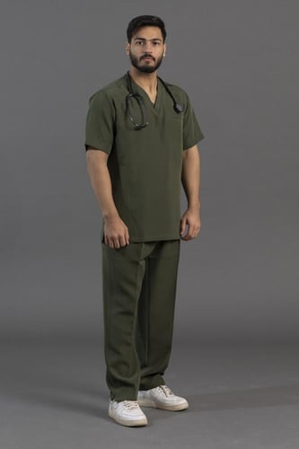 سكرب رجالي أخضر زيتي