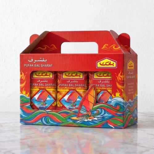 بكج بفك بلشرف الاحمر منتفخات الذرة، نكهات متنوعة