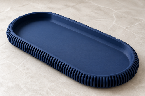 Modern Ribbed Serving Tray | 3 Sizes & 7 Colors