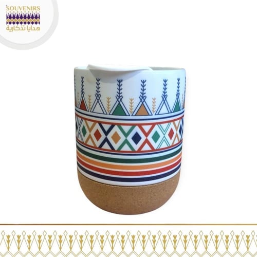 كوب بنقش القط العسيري صديق للبيئة