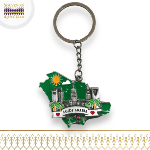 ميدالية معدن- خريطة ناطحات سحاب المملكة(SAUDI ARAB...