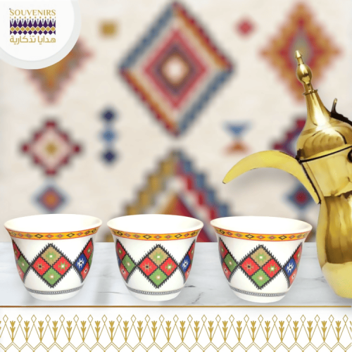 طقم 4 فناجيل قهوة سعودي - المركاز