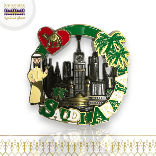 مغناطيس معدن دائري - أبراج المملكة ( SAUDI ARABIA...