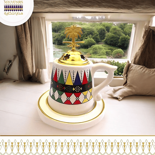 مبخرة بنقش القط العسيرى - بقاعدة ( 1 )