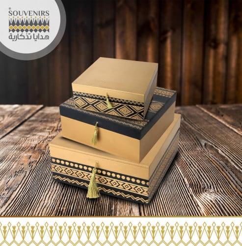 صندوق خشبي طقم 3قطع