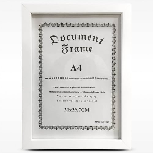 برواز ابيض (A4) (بدون صورة)