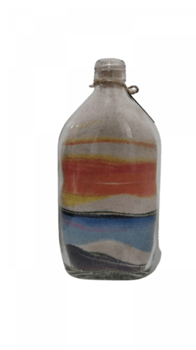 زجاجة رمل 19سم ( I Love Abha ) جبل