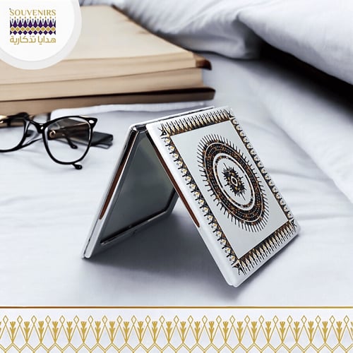 مرايه مربعة - بنقش القط العسيري