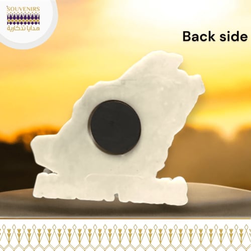 مغناطيس خريطة المملكة بالنقوش التراثية للمناطق