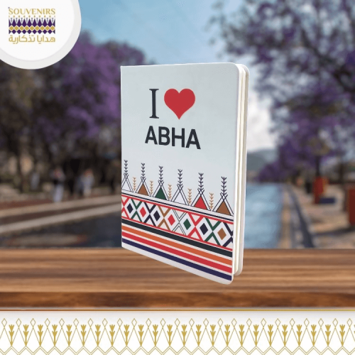 ️ دفتر نوت أنا أحب ابها بنقش القط العسيري 2