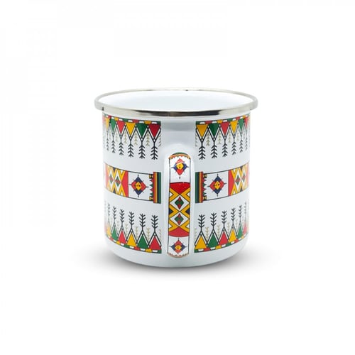 كوب معدنى بنقش القط