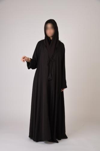 عباية بنية حرير تركي