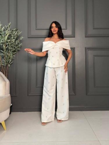 جمسوت العيد انيق قطعتين أبيض