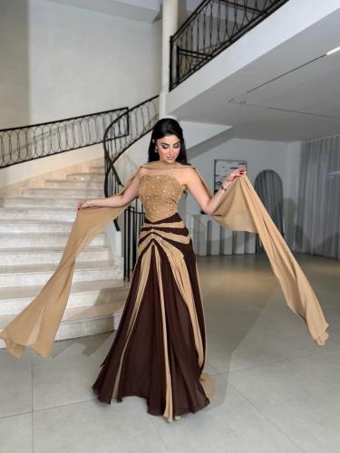 فستان راقي مطرز