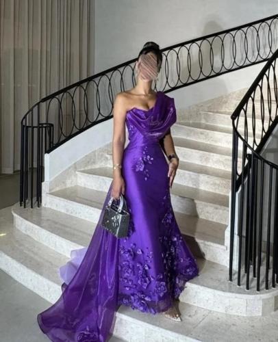 فستان موف فخم للمناسبات