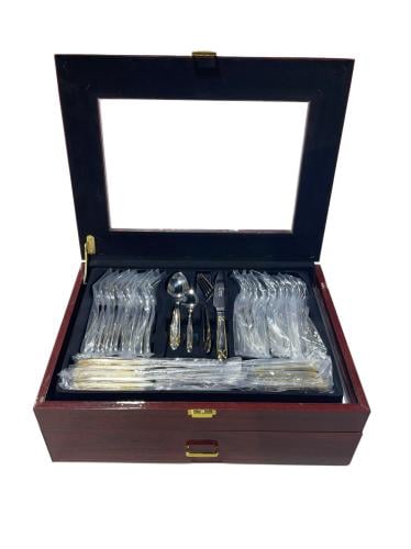 طقم ملاعق استلس استيل لونين ١٨/١٠ عدد ١٢ شخص مع طق...