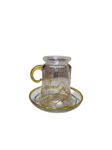 طقم فناجين قهوه وشاي 36قطعه منقوش باليزر