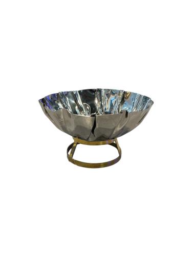 Indian steel salad plate with gold base diameter 2...