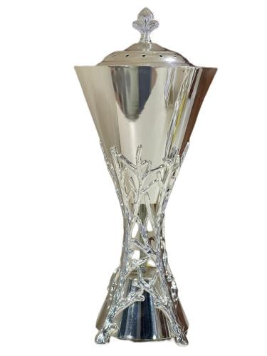 مباخر مدوره فضي ارتفاع 35سم