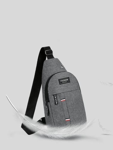 شنطة ظهر رصاصي - كحلي قطعة واحدة