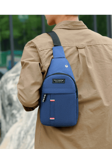 شنطة ظهر رصاصي - كحلي قطعة واحدة