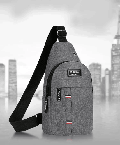 شنطة ظهر رصاصي - كحلي قطعة واحدة