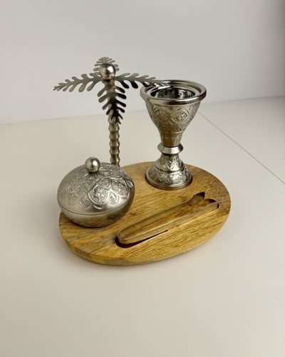 طقم مبخرة 3 قطع شكل نخلة