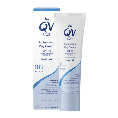 كيو في الكريم النهاري المرطب مع واقي شمس-75g