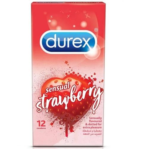 واقي ذكري Sensual Strowberry ديوركس 12 حبة