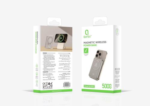 باور بانك QUFEX المغناطيسي اللاسلكي 5000mAh مع مسك...
