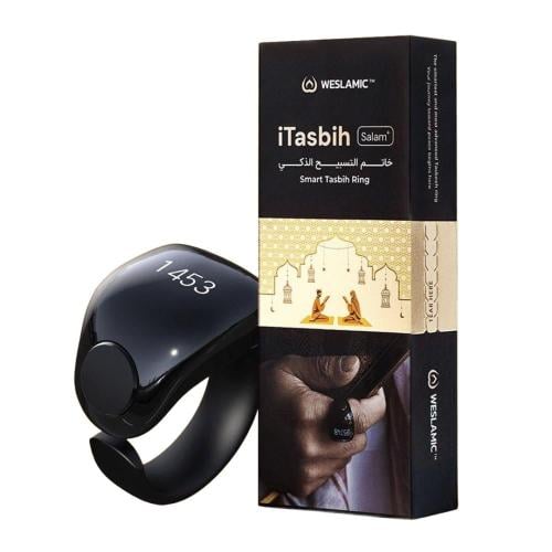 خاتم التسبيح الذكي ITASBIH متعدد المقاسات – أسود