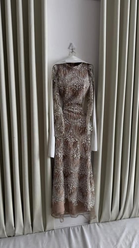 رمز 8298 فستان سهره لحمي خرز