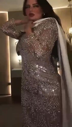 رمز 8298 فستان سهره لحمي خرز