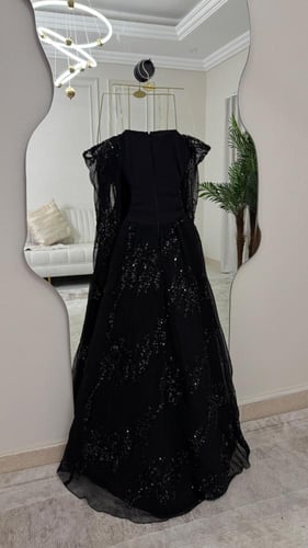 رمز 8265 فستان سهره اسود خرز