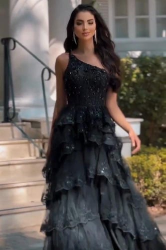 6520 فستان اسود سهرة