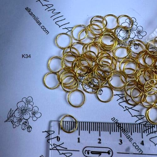 حلقات ذهبيه 10 غرام 100 حبه تقريبا