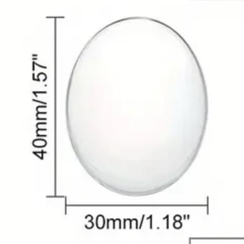 قبه زجاجيه مناسبه للقلادات البيضاويه 5 قطع
