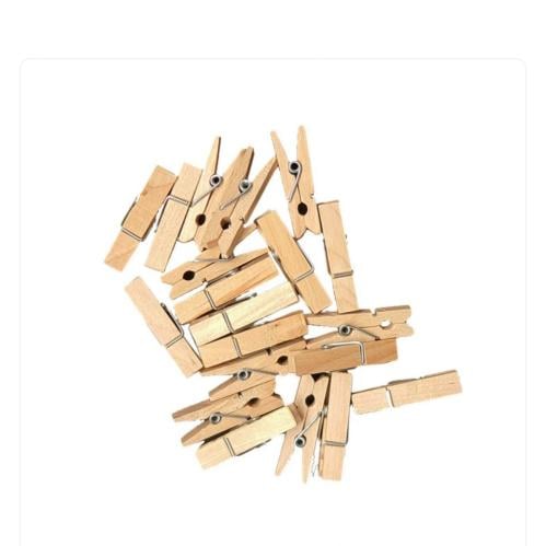 ‎دنيا شدة مشابك خشب صغيرة للأعمال الفنية - بيج