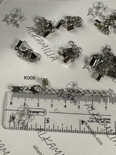 وصلة سلاسل او اساور فضي 10 قطع